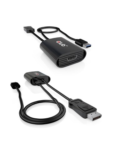 CLUB3D CAC-1085 adattatore per inversione del genere dei cavi Displayport 1.4 HDMI™2.1 Nero