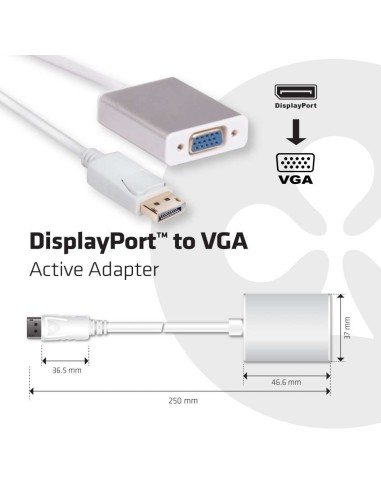 CLUB3D Displayport to VGA Active Adapter