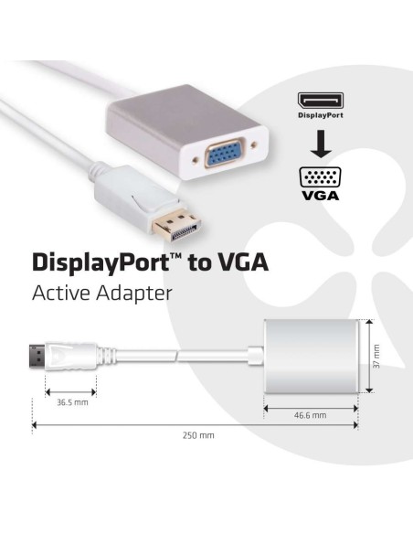 CLUB3D Displayport to VGA Active Adapter