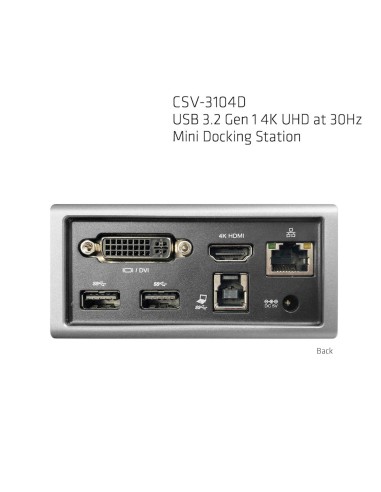 CLUB3D The Club 3D CSV-3104D USB 3.2 Gen 1 4K UHD at 30Hz Mini Docking Station Ultra slim design