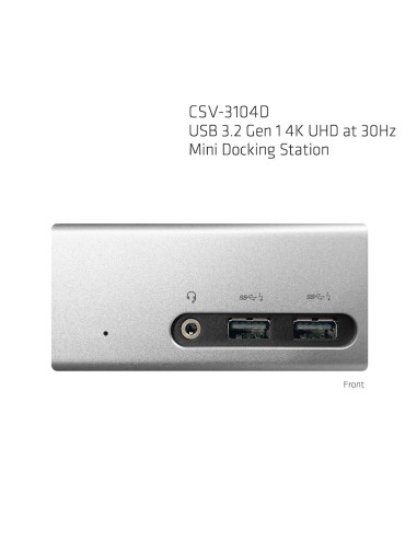 CLUB3D The Club 3D CSV-3104D USB 3.2 Gen 1 4K UHD at 30Hz Mini Docking Station Ultra slim design