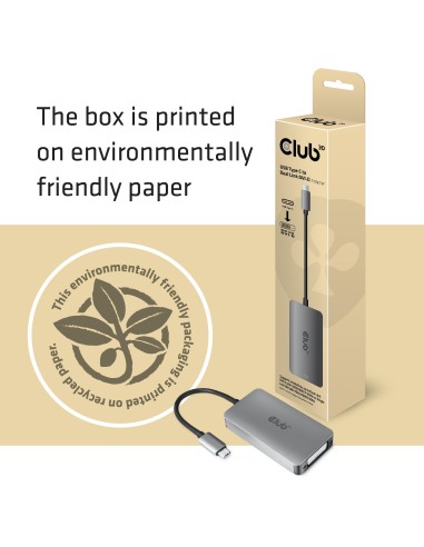 CLUB3D CAC-1510-A cavo e adattatore video 0,25 m USB tipo-C DVI Grigio