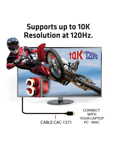 CLUB3D Ultra High Speed HDMI 4K120Hz, 8K60Hz Certified Cable 48Gbps M M 1 m 3.28 ft