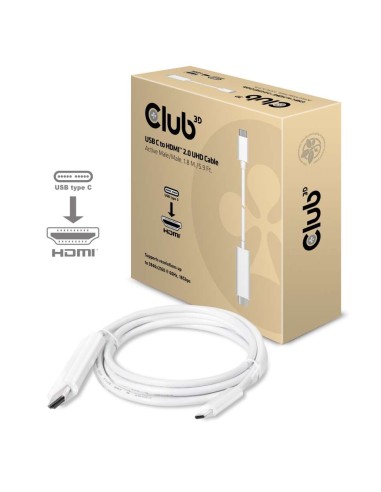 CLUB3D USB C to HDMI™ 2.0 UHD Cable Active 1.8 M. 5.9 Ft.