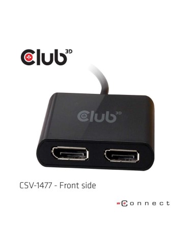 CLUB3D USB3.2 Gen1 Type A to DisplayPort™1.2 Dual Monitor 4K60Hz Video Splitter