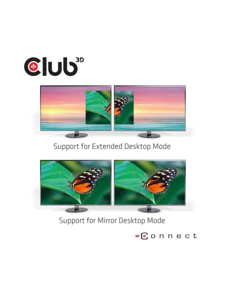 CLUB3D USB3.2 Gen1 Type A to DisplayPort™1.2 Dual Monitor 4K60Hz Video Splitter