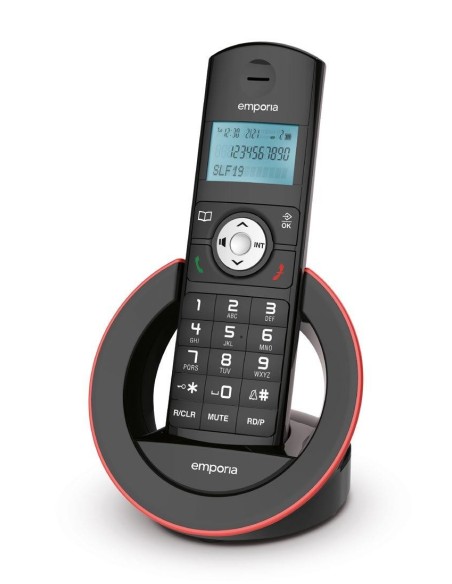 Emporia SLF19AB telefono Telefono DECT Identificatore di chiamata Nero, Rosso