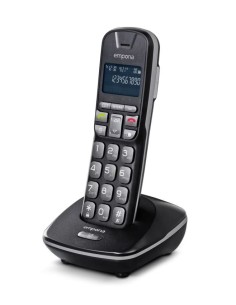 Emporia TH-21 cornetta del telefono Ricevitore telefonico DECT Identificatore di chiamata Nero