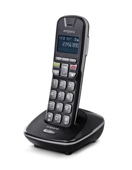 Emporia TH-21 cornetta del telefono Ricevitore telefonico DECT Identificatore di chiamata Nero