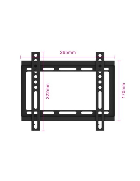 Ewent EW1501 Supporto TV a parete 106,7 cm (42") Nero
