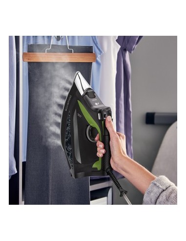 Rowenta DW6330 Eco Intelligence Ferro da stiro a secco e a vapore Microsteam 400 HD soleplate 2500 W Nero, Verde