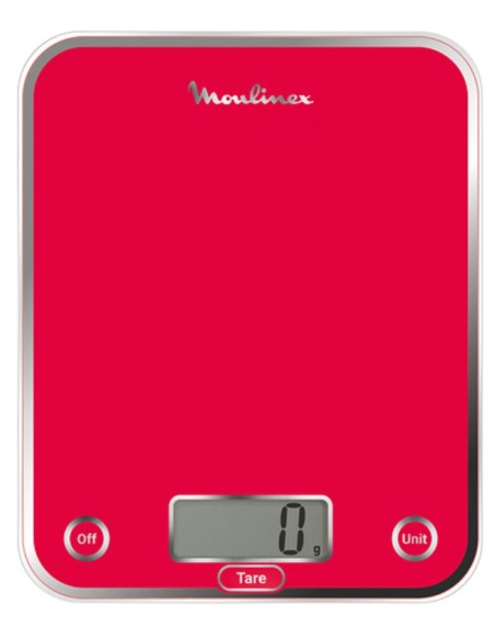 Moulinex BN5003 Optiss Rosso Superficie piana Rettangolo Bilancia da cucina elettronica