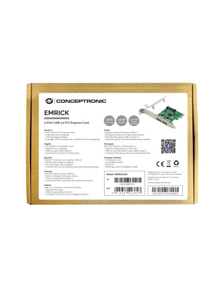 Conceptronic EMRICK06G scheda di interfaccia e adattatore Interno USB 3.2 Gen 1 (3.1 Gen 1)