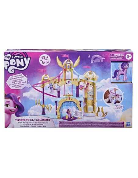 My Little Pony Una Nuova Generazione - Playset Deluxe, castello giocattolo da 56 cm con zipline e personaggio di Ruby Petalosa