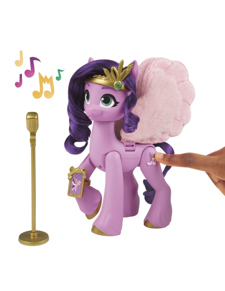 My Little Pony Una Nuova Generazione - Roby Superstar, pony rosa da 15 cm che riproduce musica, per bambini dai 5 anni in su