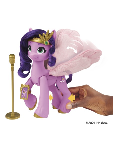 My Little Pony Una Nuova Generazione - Roby Superstar, pony rosa da 15 cm che riproduce musica, per bambini dai 5 anni in su