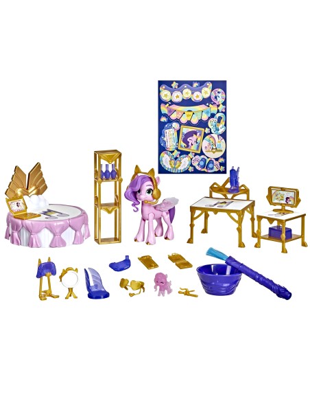 My Little Pony Una Nuova Genarazione - Ruby Rivelazione Reale, pony rosa da 7,5 cm, con accessori rivelati dall'acqua, per