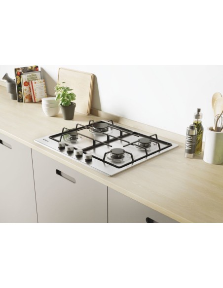 Candy Timeless CEL6PBRX Acciaio inossidabile Da incasso 59 cm Gas 4 Fornello(i)