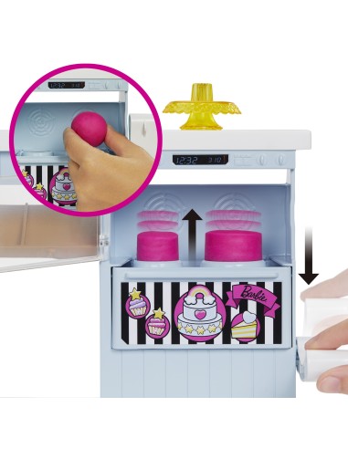Barbie Pasticceria - Playset con Bambola e Postazione da Pasticceria - Bambola da 30 cm - Oltre 20 Accessori per Dolci - Regalo
