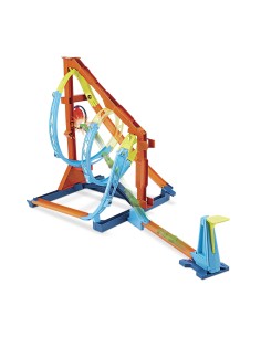 Hot Wheels Track Builder Unlimited Vortice Estremo, Playset Sfida Innovativa con Pista a Elica, 2 Modi per Colpire il