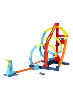Hot Wheels Track Builder Unlimited Vortice Estremo, Playset Sfida Innovativa con Pista a Elica, 2 Modi per Colpire il 2
