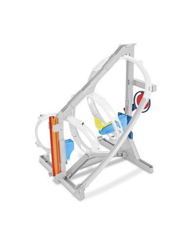 Hot Wheels Track Builder Unlimited Vortice Estremo, Playset Sfida Innovativa con Pista a Elica, 2 Modi per Colpire il