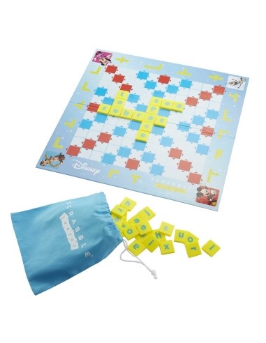 Games Scrabble Junior Disney, Il Gioco da Tavolo delle Parole Crociate con Immagini dei Personaggi Disney, per Bambini 6+ Anni