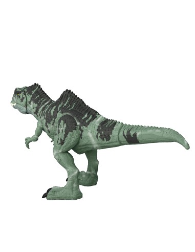 Jurassic World Gigantosauro Attacco Letale con fauci mobili, ruggito e movimenti, dinosauro giocattolo per bambini 4+ anni