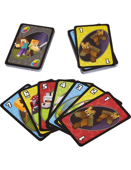 Games Uno Minecraft Carta da gioco Famiglia