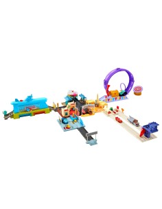 Cars Disney Pixar - Autolavaggio Balena-Sottomarino Cambia Colore playset con Veicolo Cambia Colore, Giocattolo per Bambini 4+ 2