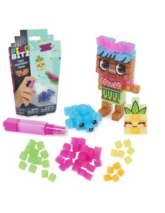 Spin Master Pixobitz - Confezione di Ricarica con 156 bitz trasparenti idroadesivi | Decorazioni e accessori per creazioni in