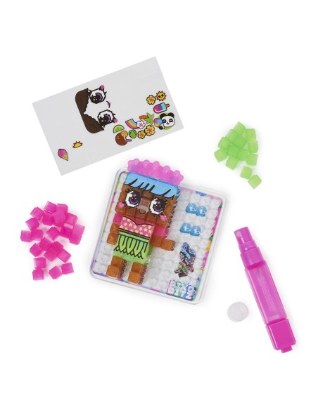 Spin Master Pixobitz - Confezione di Ricarica con 156 bitz trasparenti idroadesivi | Decorazioni e accessori per creazioni in