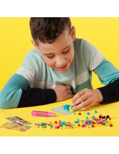 Spin Master Pixobitz - Confezione di Ricarica con 156 bitz trasparenti idroadesivi | Decorazioni e accessori per creazioni in