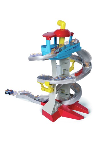 PAW Patrol , Set Di Gioco Adventure Bay Pista da Corsa Die Cast con 2 Veicoli Esclusivi, In Scala 1 55