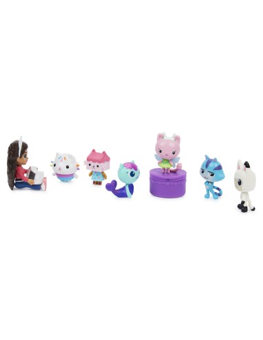 Gabby's Dollhouse , Confezione deluxe con Gabby e gattini, 7 personaggi di Gabby, giochi per bambini dai 3 anni in su