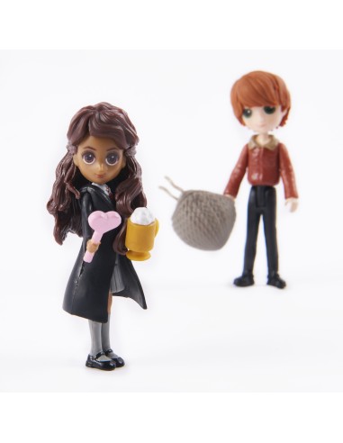Wizarding World | Set Amicizia con personaggi Ron Weasley e Calì Patil | Bambole da 7.5cm | 2 accessori | Giocattoli per