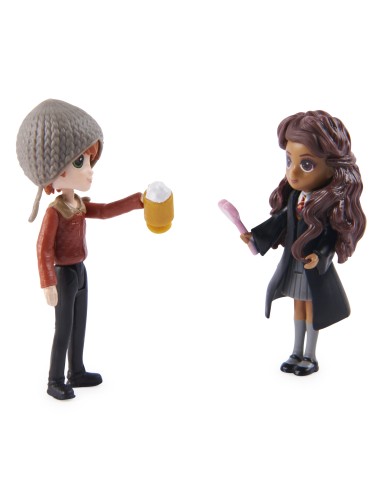 Wizarding World | Set Amicizia con personaggi Ron Weasley e Calì Patil | Bambole da 7.5cm | 2 accessori | Giocattoli per
