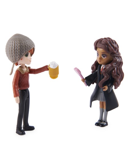 Wizarding World | Set Amicizia con personaggi Ron Weasley e Calì Patil | Bambole da 7.5cm | 2 accessori | Giocattoli per