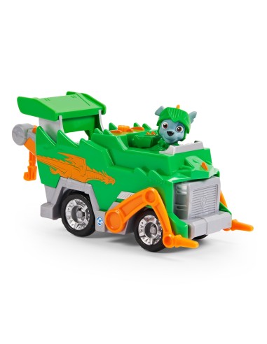 PAW Patrol Macchinina trasformabile con action figure da collezione di Chase Rescue Knights, giocattoli per bambini dai 3 anni