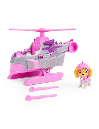 PAW Patrol Macchinina trasformabile con action figure da collezione di Chase Rescue Knights, giocattoli per bambini dai 3 anni