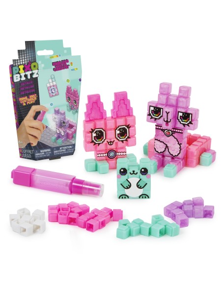 Spin Master Pixobitz - Confezione di Ricarica con 156 bitz metallizzati idroadesivi | Decorazioni e accessori per creazioni in