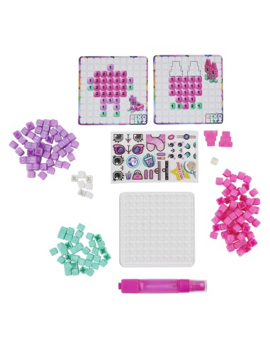 Spin Master Pixobitz - Confezione di Ricarica con 156 bitz metallizzati idroadesivi | Decorazioni e accessori per creazioni in