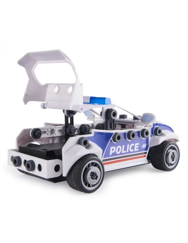 Meccano JUNIOR, Radiocomando della Polizia, Costruzioni per bambini, 73 pezzi in plastica, Giocattoli per bambini dai 5 anni in