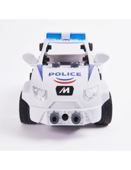 Meccano JUNIOR, Radiocomando della Polizia, Costruzioni per bambini, 73 pezzi in plastica, Giocattoli per bambini dai 5 anni in