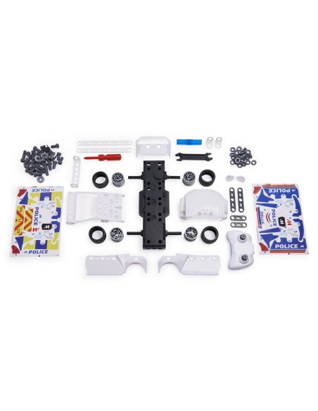 Meccano JUNIOR, Radiocomando della Polizia, Costruzioni per bambini, 73 pezzi in plastica, Giocattoli per bambini dai 5 anni in