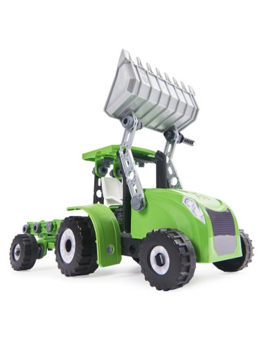 Meccano JUNIOR, Trattore con ruspa, Costruzioni per bambini, 114 pezzi in plastica, Giocattoli per bambini dai 5 anni in su