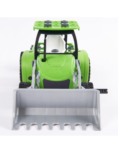 Meccano JUNIOR, Trattore con ruspa, Costruzioni per bambini, 114 pezzi in plastica, Giocattoli per bambini dai 5 anni in su