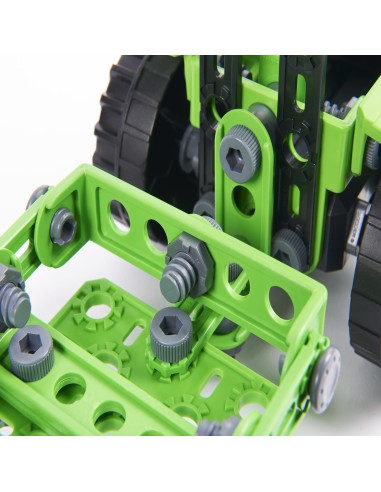 Meccano JUNIOR, Trattore con ruspa, Costruzioni per bambini, 114 pezzi in plastica, Giocattoli per bambini dai 5 anni in su