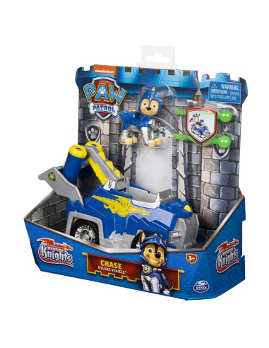 PAW Patrol | Veicolo Rescue Knights di Chase | Veicolo della polizia con personaggio | Giochi per bambini dai 3 anni in su