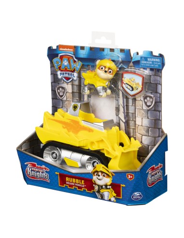 PAW Patrol | Veicolo Rescue Knights di Rubble | Bulldozer con personaggio | Giochi per bambini dai 3 anni in su